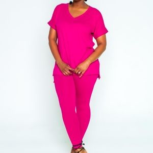 2pc Legging Set (Magenta)